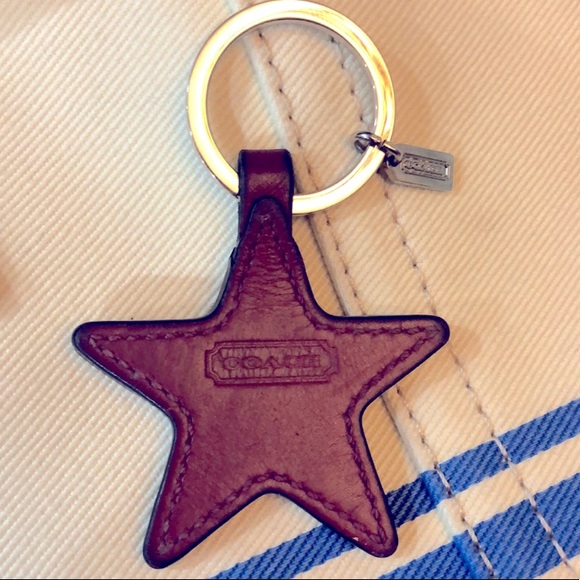 Coach Accessories - COACH STAR ⭐️ keychain purse charm key fob wine